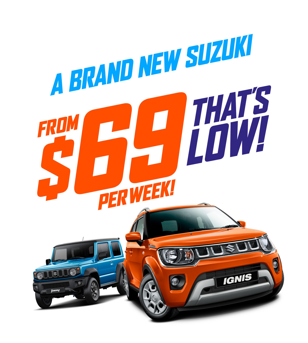 A Brand New Suzuki from $69 per week! That's low!